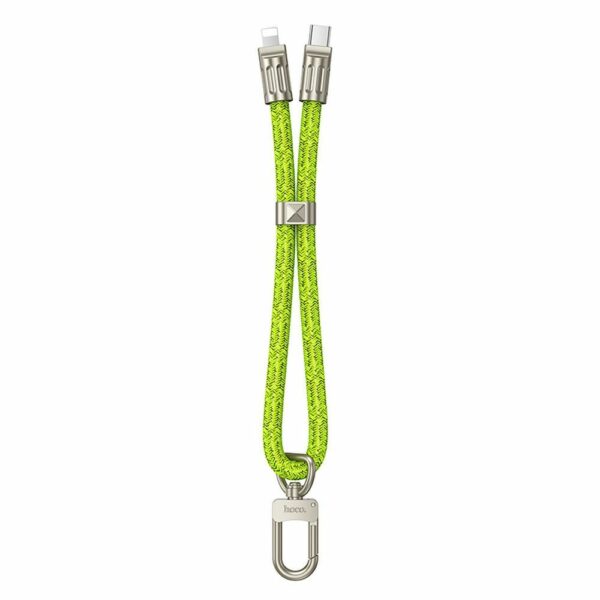 HOCO lanyard shape cable Type C to Lightning PD 20W GH5 0,22 m fluorescent green