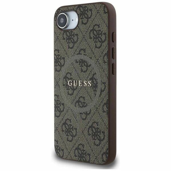 GUESS case for IPHONE 16e (SE 4 2025) compatible with MagSafe GUHMPSE4G4GFRW (PU 4G Ring Classic Logo) brown
