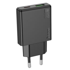 HOCO slim wall charger USB A + Type C PD QC3.0 3A 20W N38 black