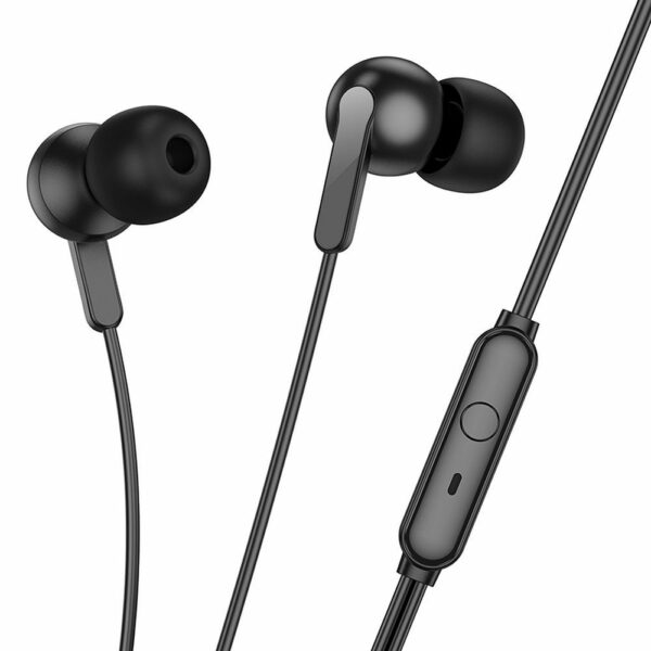 HOCO M124 Μαύρα Ενσύρματα Ακουστικά με Μικρόφωνο Jack 3.5mm