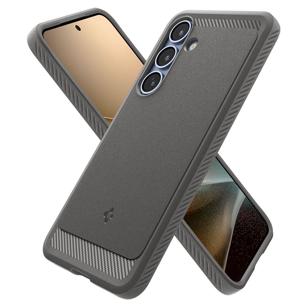SPIGEN case RUGGED ARMOR MAG compatible with MagSafe for SAMSUNG S25 marble grey