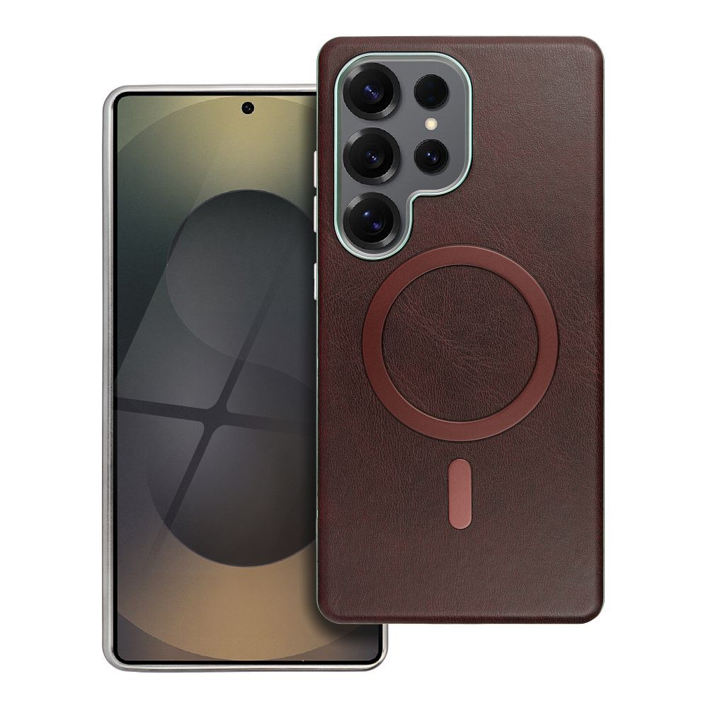 GENTLEMAN MAG COVER Case compatible with MagSafe for SAMSUNG S25 brown