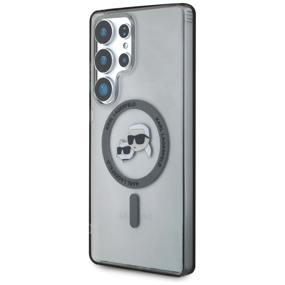 KARL LAGERFELD case for SAMSUNG S25 Ultra KLHMS25LHLSKCK (Magnetic IML Metal KC Heads) black
