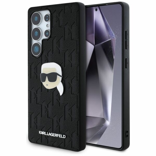 KARL LAGERFELD case for SAMSUNG S25 Ultra KLHCS25LPGKLKIPK (PU Monogram K. Head Pin) black