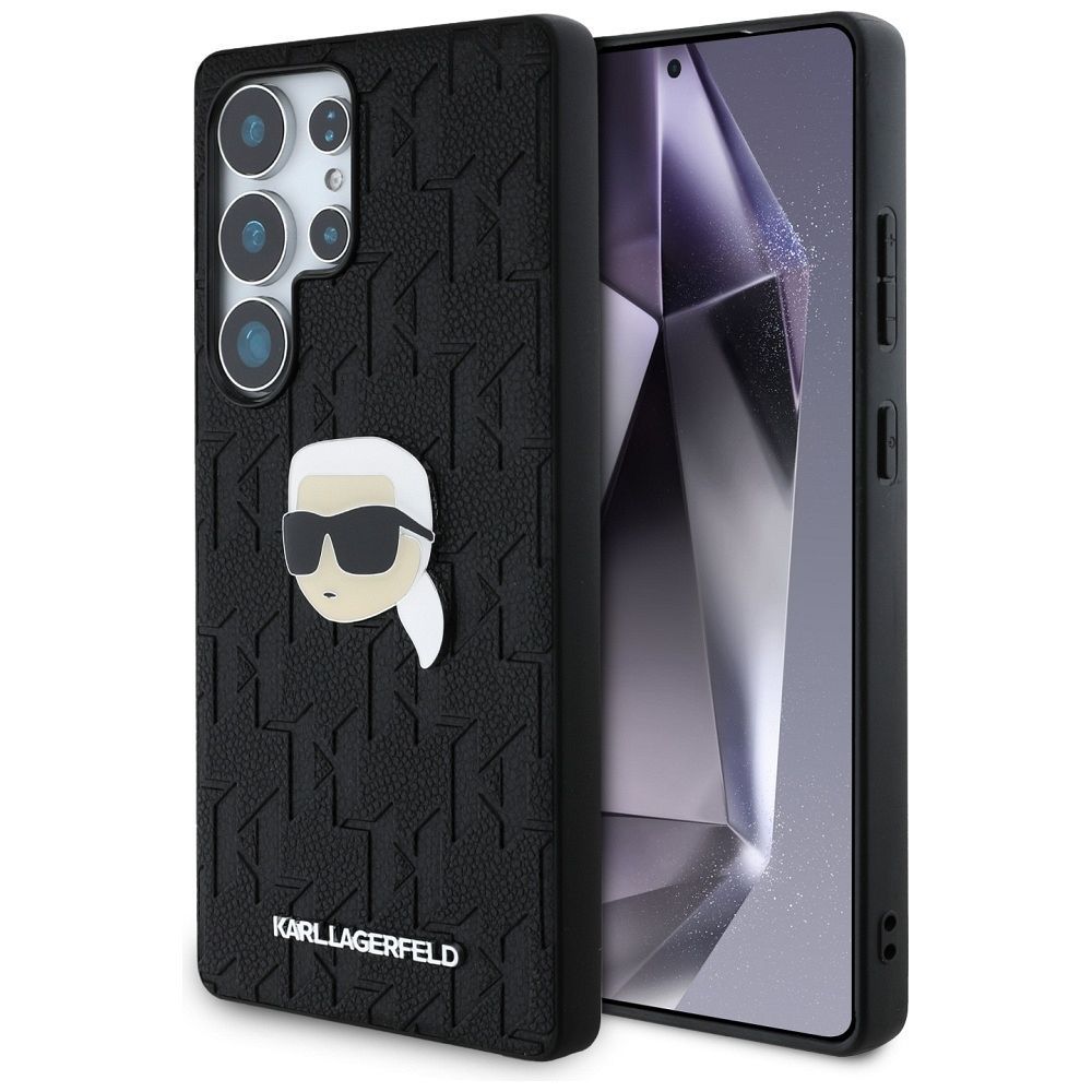 KARL LAGERFELD case for SAMSUNG S25 Ultra KLHCS25LPGKLKIPK (PU Monogram K. Head Pin) black