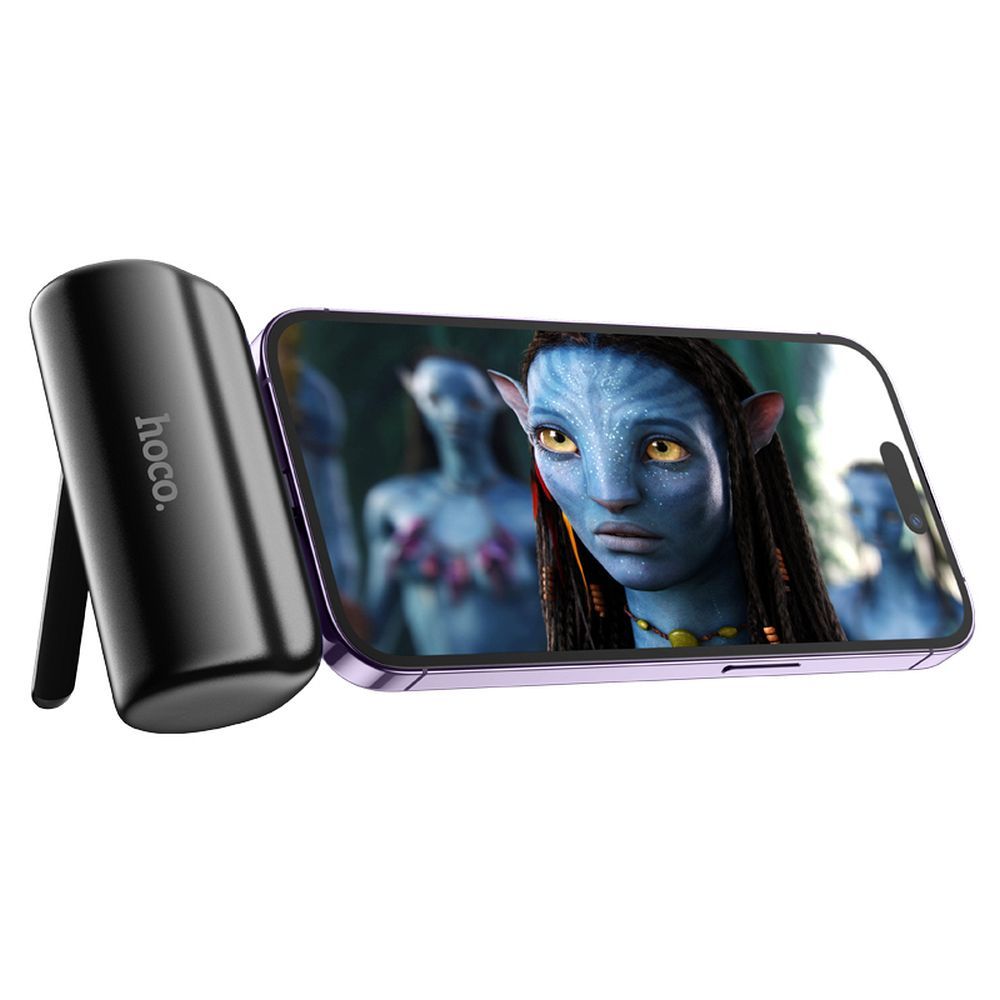 HOCO Powerbank 5000mAh με Ενσωματωμένο Lightning & Φόρτιση 2A - J106 Μαύρο