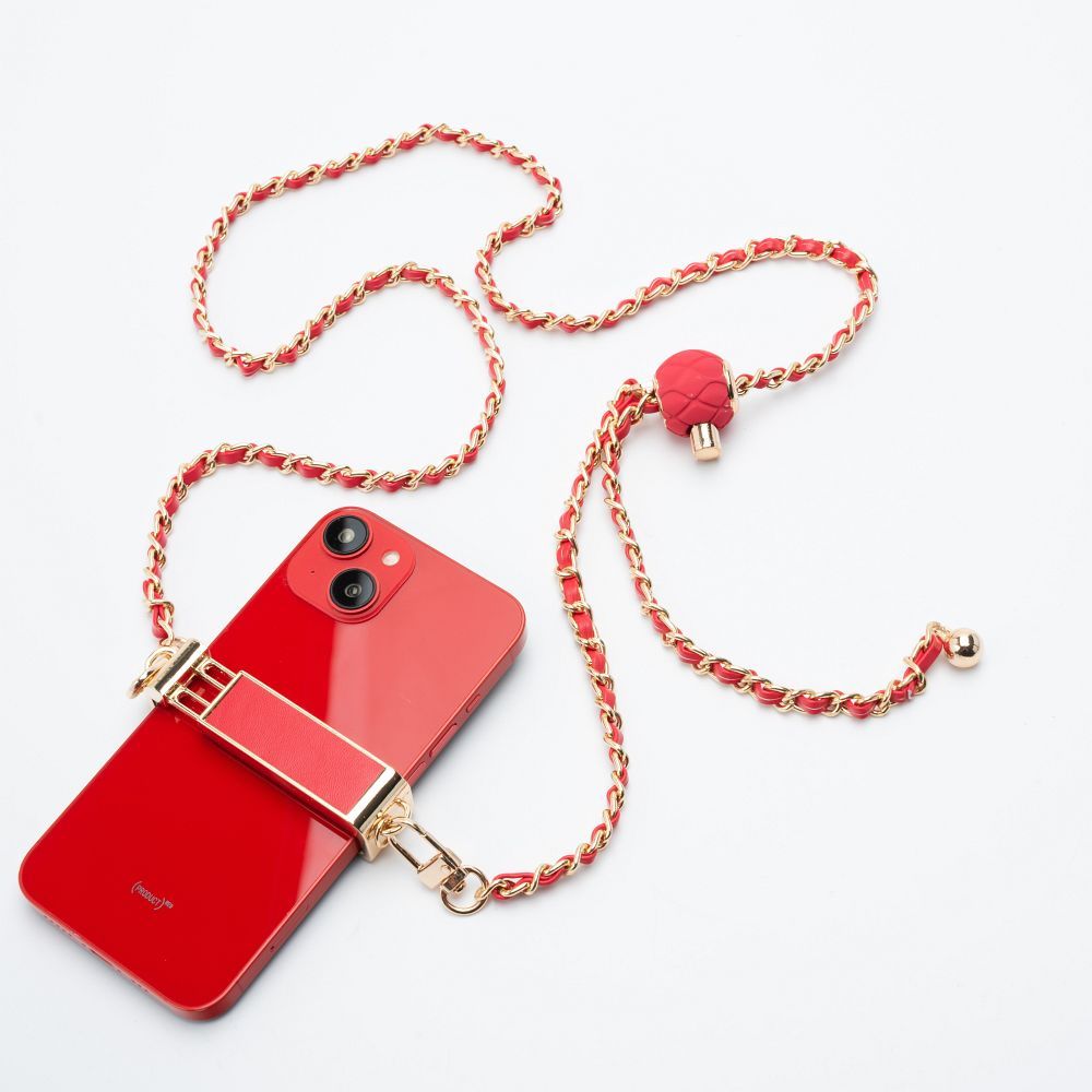 Chain / Rope with holder GLAMOUR fit all models 80mm max width RED