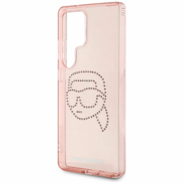 KARL LAGERFELD case for SAMSUNG S25 Ultra KLHCS25LHKHDCELP (IML Rhinestones K Head) pink