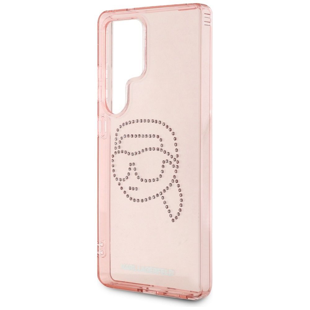 KARL LAGERFELD case for SAMSUNG S25 Ultra KLHCS25LHKHDCELP (IML Rhinestones K Head) pink