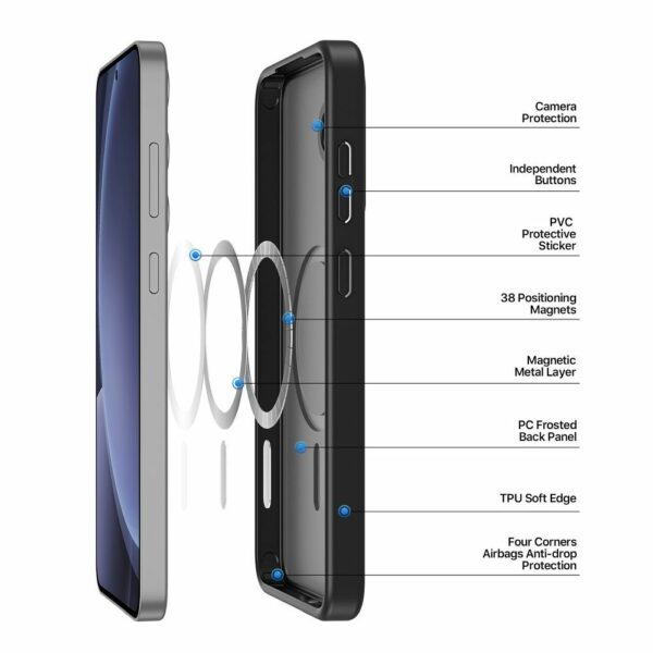 DUX DUCIS case YIND compatible with MagSafe for SAMSUNG S25 Plus black