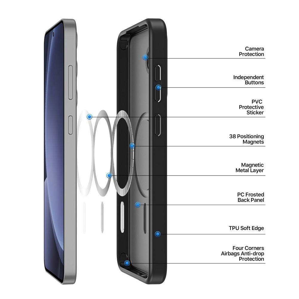 DUX DUCIS case YIND compatible with MagSafe for SAMSUNG S25 Plus black