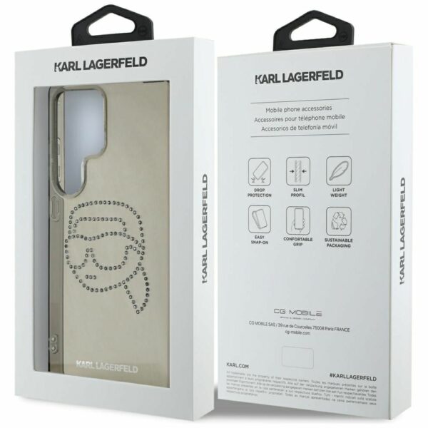 KARL LAGERFELD case for SAMSUNG S25 Ultra KLHCS25LHKHDCELK (IML Rhinestones K Head) black