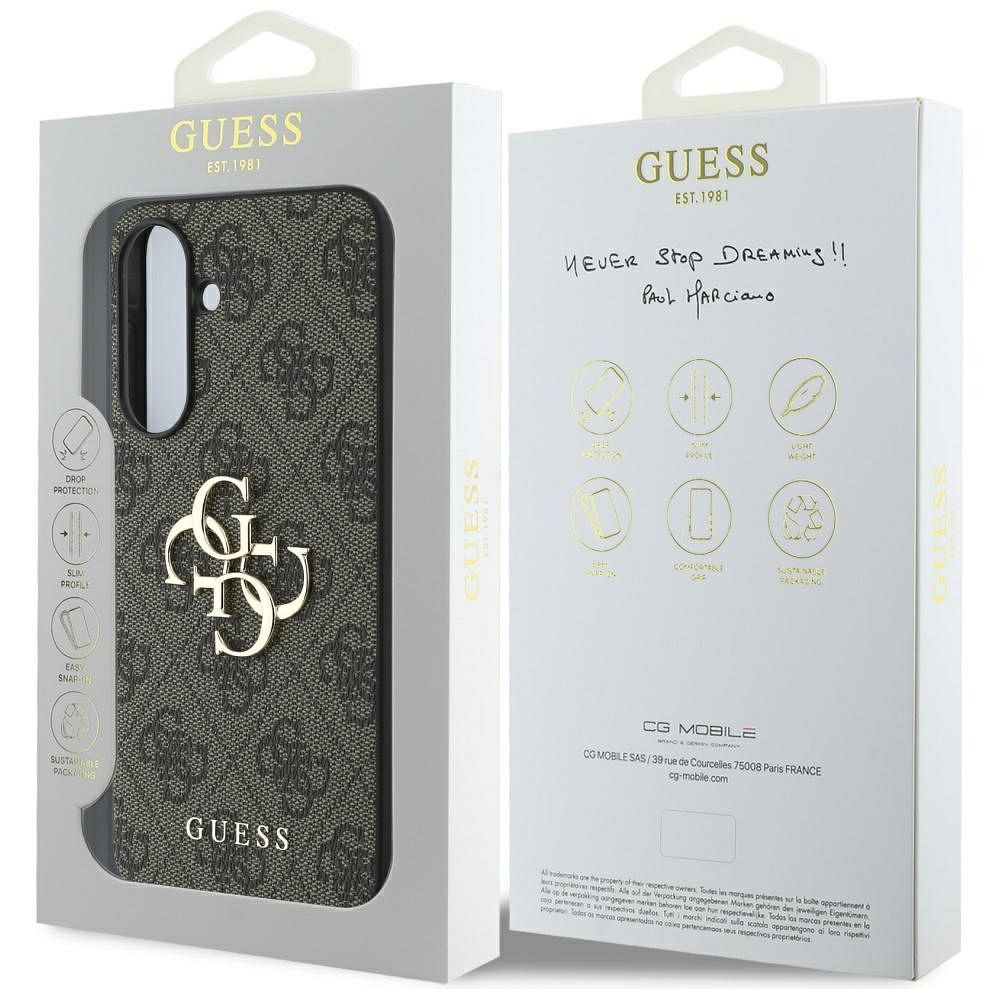 GUESS case for SAMSUNG A56 GUHCSA564GMGBR (4G PU Big Logo) brown