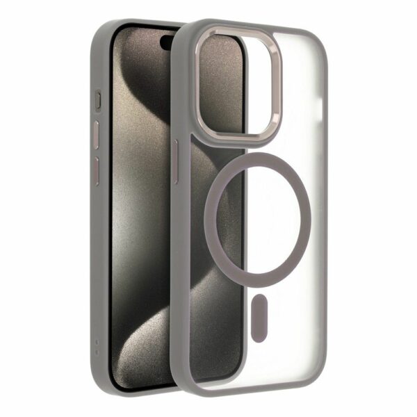 MATTE MAG COVER case compatible with MagSafe for IPHONE 15 Pro titanium