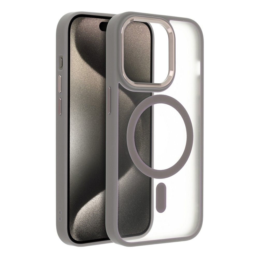 MATTE MAG COVER case compatible with MagSafe for IPHONE 15 Pro titanium