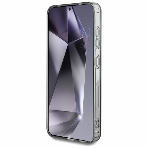 Θήκη Κινητού GUESS Samsung S25 Μαύρη με Γκλίτερ & Μαγνητικό Κύκλο