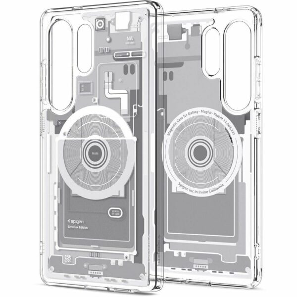SPIGEN case ULTRA HYBRID MAG compatible with MagSafe for S25 Ultra zero one white