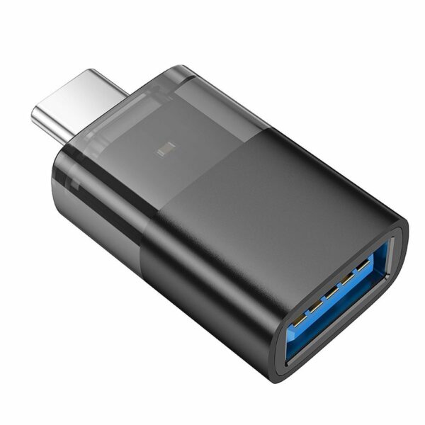 HOCO OTG Adapter Type-C σε USB Μαύρο Διάφανο UA36B