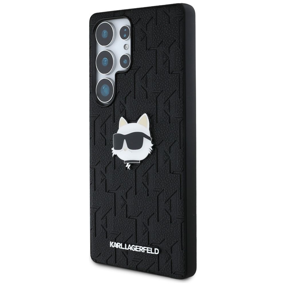 KARL LAGERFELD case for SAMSUNG S25 Ultra KLHCS25LPGKLCHPK (PU Monogram Choupette Head Pin) black