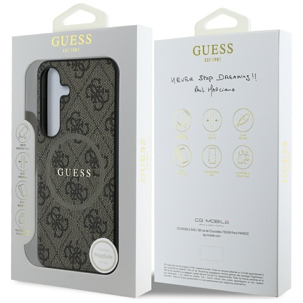 Θήκη Κινητού GUESS SAMSUNG S25 Plus Magnetic PU 4G Ring Classic Logo Καφέ