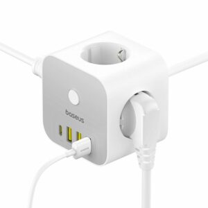 Baseus extension cord 3 sockets + 3 x USB A + Type C 20W 1,5 m white