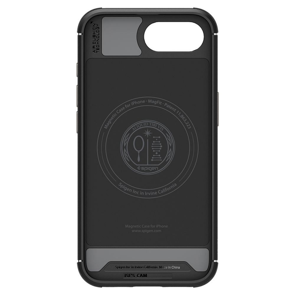 SPIGEN case RUGGED ARMOR MAG compatible with MagSafe for IPHONE 16E matte black
