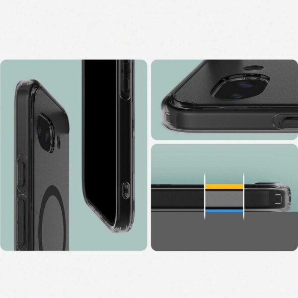 SPIGEN case ULTRA HYBRID MAG compatible with MagSafe for GOOGLE PIXEL 9A frost black