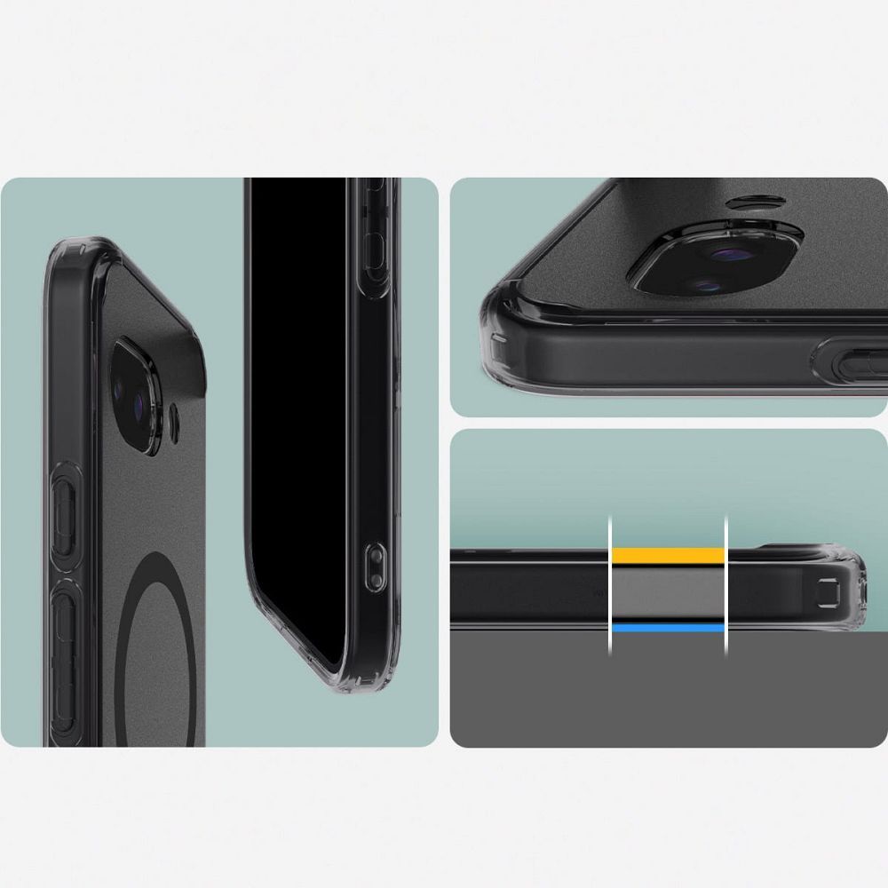SPIGEN case ULTRA HYBRID MAG compatible with MagSafe for GOOGLE PIXEL 9A frost black