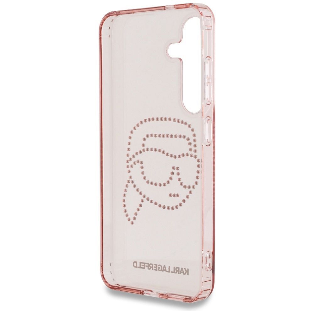 KARL LAGERFELD case for SAMSUNG S25 KLHCS25SHKHDCELP (IML Rhinestones K Head) pink