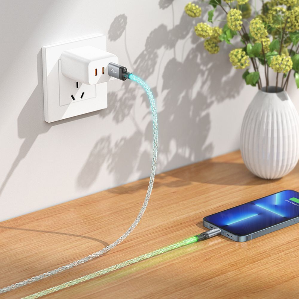 HOCO cable USB A to Lightning 2,4A U112 1 m gray