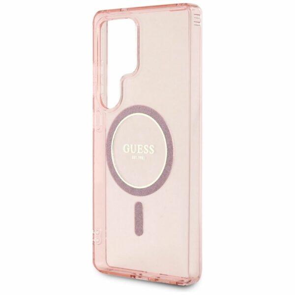 Θήκη Κινητού GUESS Samsung S25 Ultra Ροζ Glitter Μαγνητική