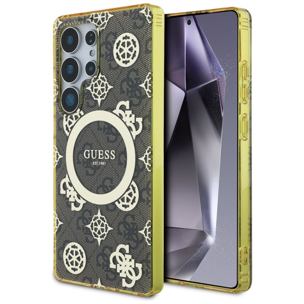 Θήκη GUESS Magnetic Peony για Samsung S25 Ultra - Καφέ GUHMS25LH4PYEEW