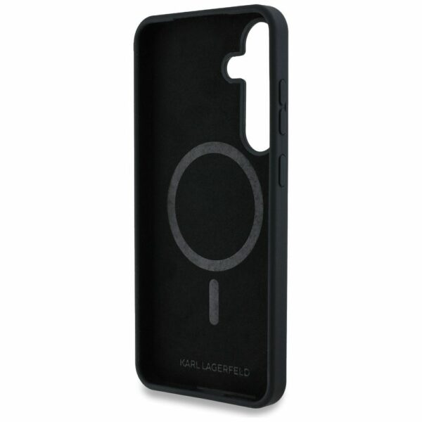 KARL LAGERFELD case for SAMSUNG S25 KLHMS25SPNYKGRTK (Magnetic Silicone Graffiti Ikonik) black
