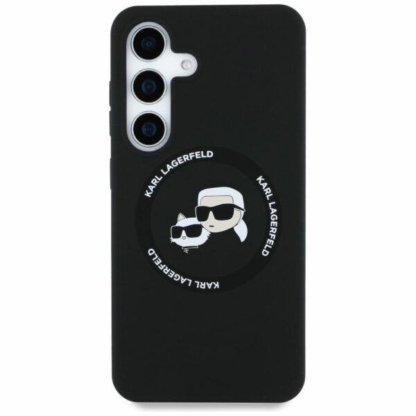 KARL LAGERFELD case for SAMSUNG S25 KLHMS25SSKCHTCK (Magnetic Silicone Double Heads) black