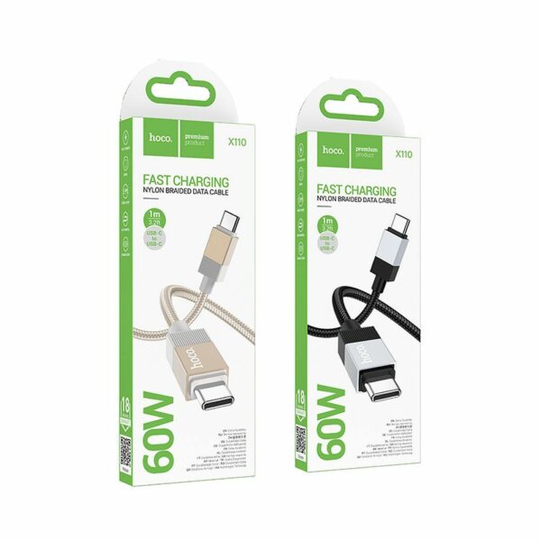 HOCO cable Type C to Type C 3A 60W X110 1 m black