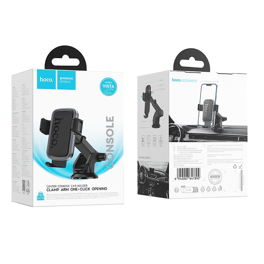 HOCO car holder for dashboard H79 black metal gray