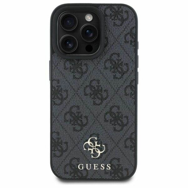 Θήκη GUESS iPhone 16 Pro MagSafe PU 4G Small & Classic Μαύρη GUHMP16LP4SM4MK