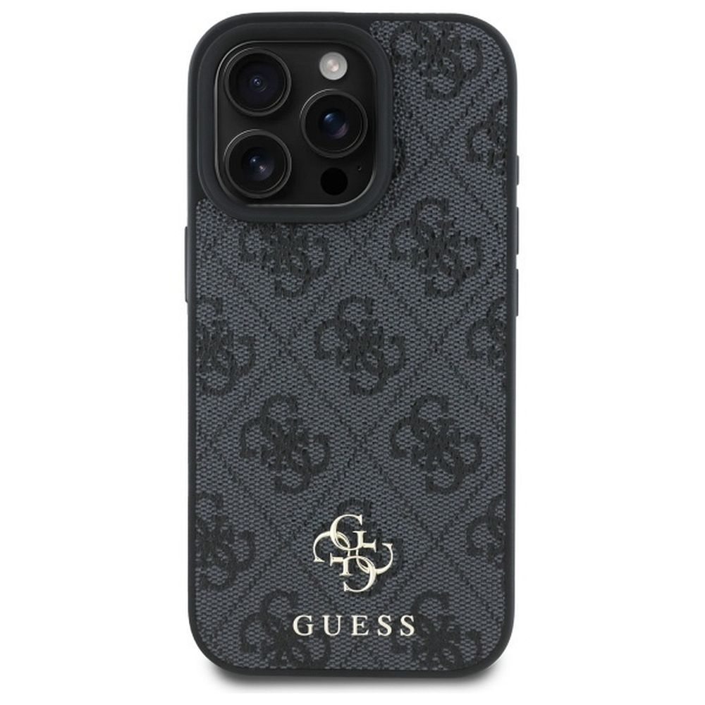 Θήκη GUESS iPhone 16 Pro MagSafe PU 4G Small & Classic Μαύρη GUHMP16LP4SM4MK