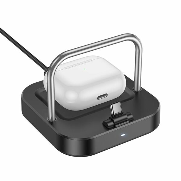 HOCO desktop charger 2in1 Type C + wireless charging 5W PD QC 3A 30W CQ16B black