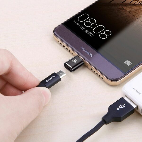 BASEUS adapter Micro USB to Type C black
