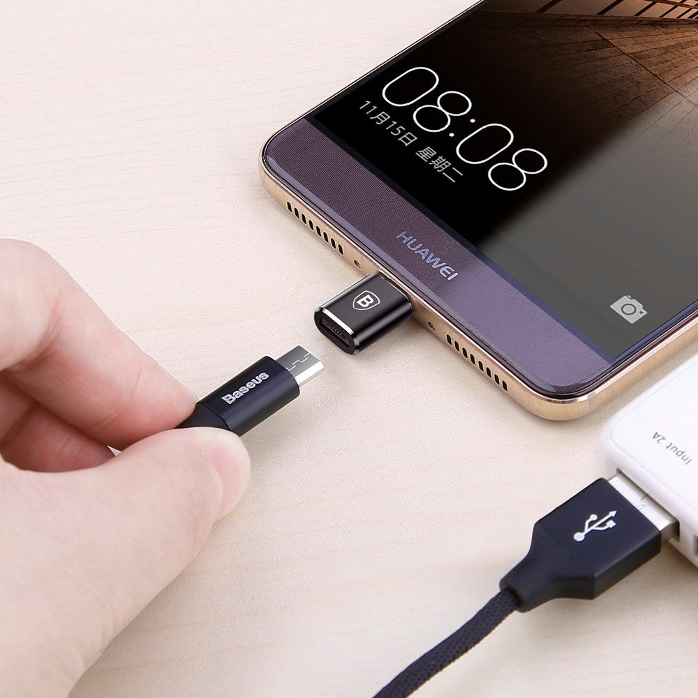 BASEUS adapter Micro USB to Type C black