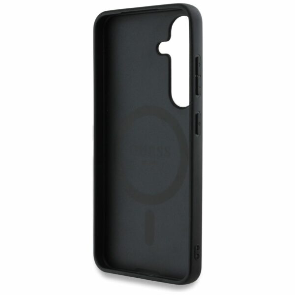 Θήκη Κινητού GUESS για Samsung S25 Καφέ με Λογότυπο & Δαχτυλίδι