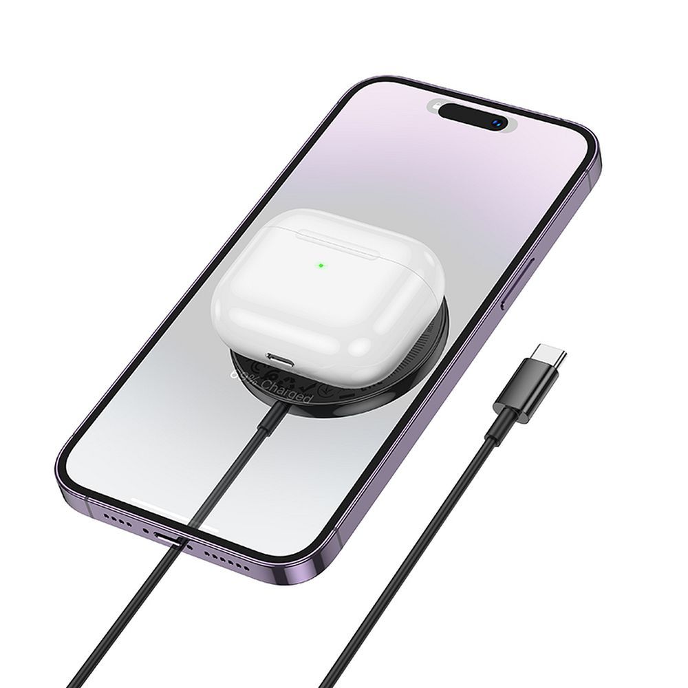 HOCO wireless charger compatible with MagSafe with digital display 2A 15W CW61 black