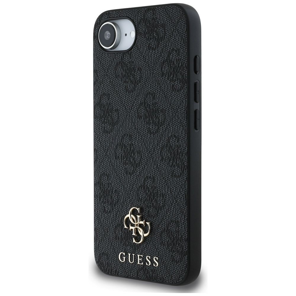 GUESS case for IPHONE 16e (SE 4 2025) compatible with MagSafe GUHMPSE4P4SM4MK (PU 4G Small 4G and Classic) black