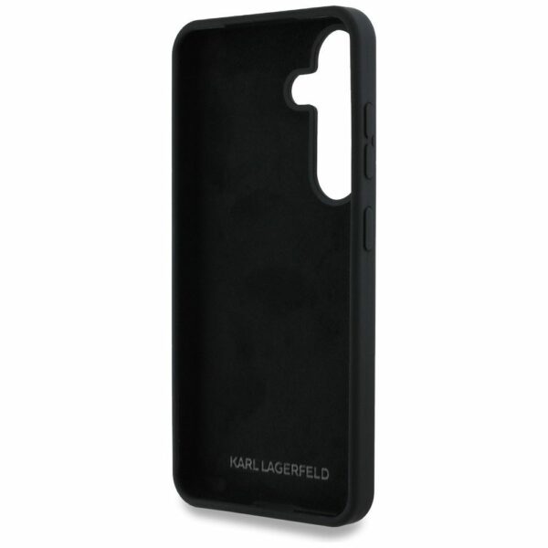 KARL LAGERFELD case for SAMSUNG S25 KLHCS25SSCMSMVK (Silicone Sign Metal Logo) black