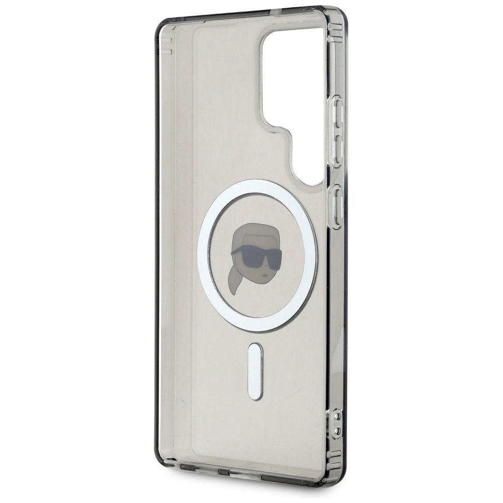 KARL LAGERFELD case for SAMSUNG S25 Ultra KLHMS25LHLSKIK (Magnetic IML Metal K. Heads) black