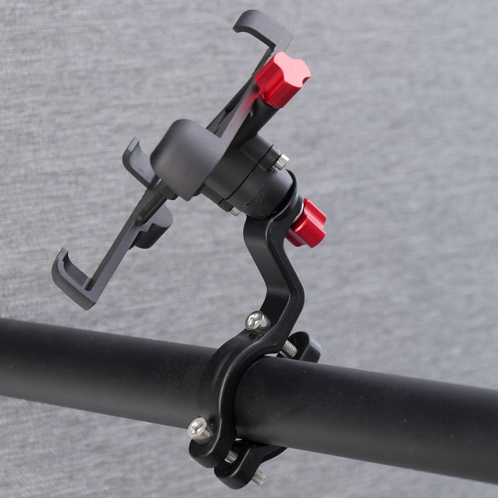 30fc12ba66b9177ef95c0f9ad061fb3d Bike / scooter aluminium holder for mobile phone FSBHD-106-3 black