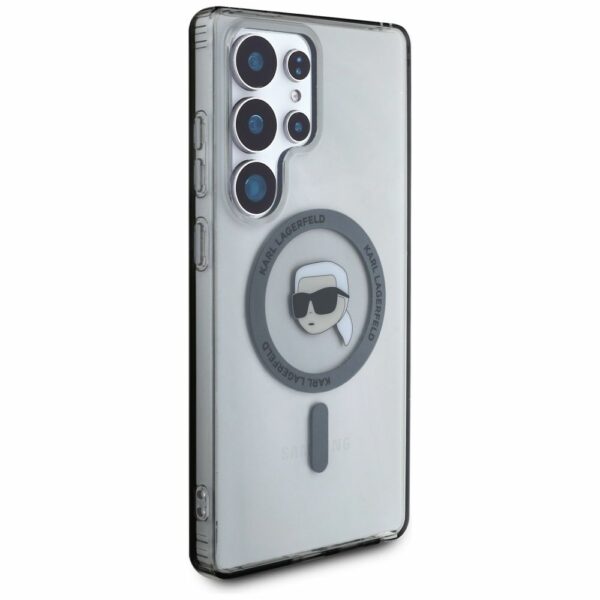 KARL LAGERFELD case for SAMSUNG S25 Ultra KLHMS25LHLSKIK (Magnetic IML Metal K. Heads) black