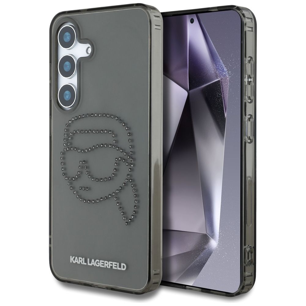 KARL LAGERFELD case for SAMSUNG S25 KLHCS25SHKHDCELK (IML Rhinestones K Head) black