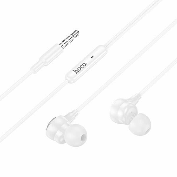 HOCO M116: Ενσύρματα Ακουστικά με Μικρόφωνο & Jack 3.5mm - Λευκά